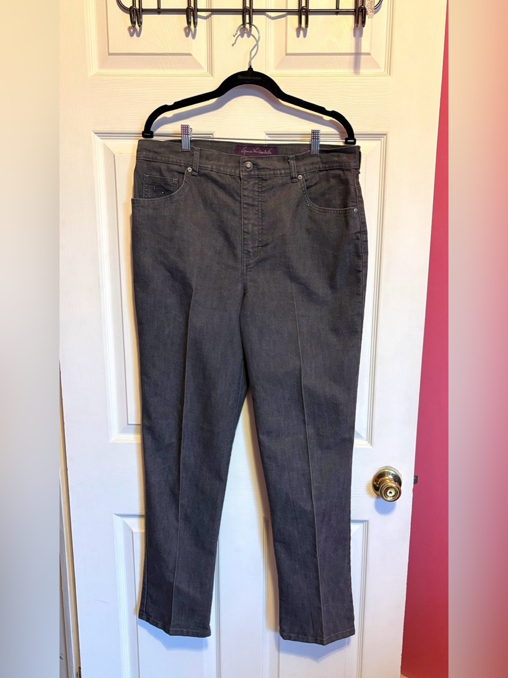 Gloria Vanderbilt NWOT Women's Dark Grey Amanda Jeans Size 14